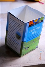 Cách làm chậu cây từ hộp sữa