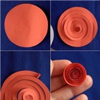 Cách làm thiệp handmade hình trái tim từ hoa hồng giấy