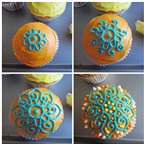 Cách trang trí cupcake theo phong cách henna