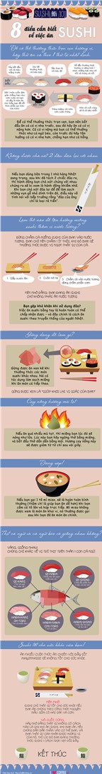 [Infographic] 8 điều cần biết khi ăn sushi