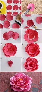 Cách làm 2 kiểu hoa giấy xinh xắn