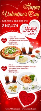 Set menu Valentine's đặc biệt dành cho 2 người tại Zio Bello