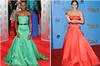 Jennifer Lawrence và Lupita Nyong'o đọ phong cách thảm đỏ