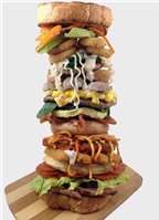 Độc đáo món bánh sanwich có 26 tầng, mỗi tầng 1 vị
