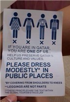 Khách nữ không được mặc quần legging khi du lịch Qatar