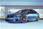 BMW M5 F10 xanh nhám đẹp hút hồn với mâm ADV1 màu đồng