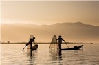Nghệ thuật chèo thuyền một chân trên hồ Inle