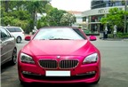 Xe mui trần BMW 650i màu hồng hàng độc tại Sài Gòn