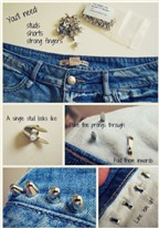 10 cách trang trí cho chiếc short jean cũ